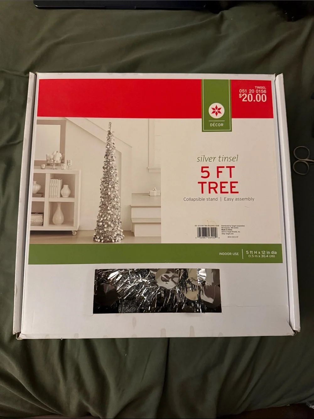 Target Silver Tinsel 5 FT Garland Tree